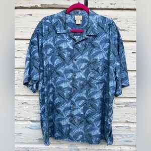 Jos. A Banks 100% Silk Tropical Hawaii Hawaiian Tiki Bar Vacation Shirt XXL